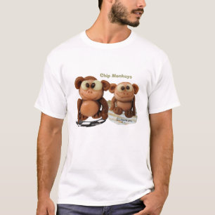 T-shirt Chip Monkeys Enfants Funny T Shirt
