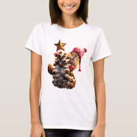 Chipmunk Avec Pine Cone Tree