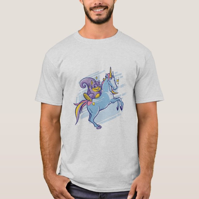 T-shirt Chipmunk et Unicorn, Amis magiques (Devant)