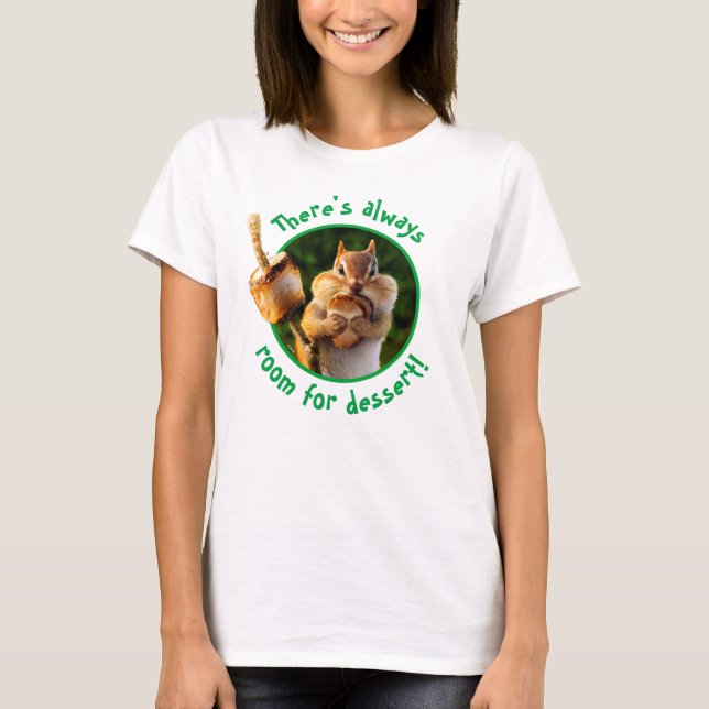 T-shirt Chipmunk Mangant Marshmallow (Devant)