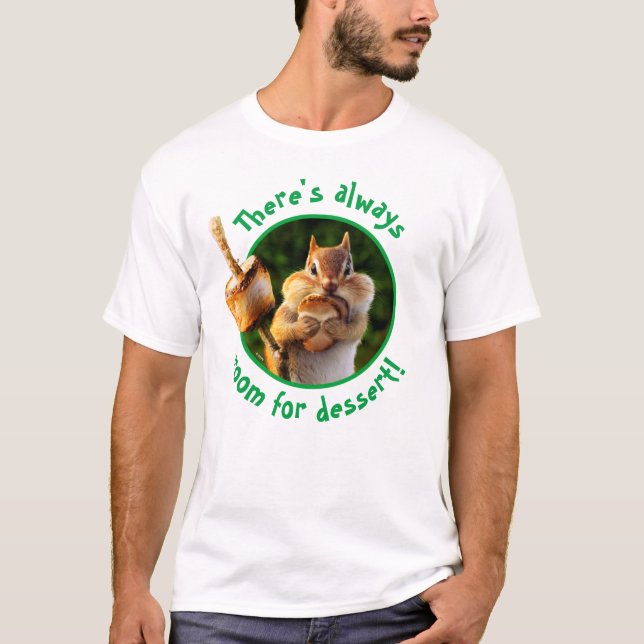 T-shirt Chipmunk Mangant Marshmallow (Devant)