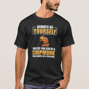 T-shirt Chipmunk Squirrel Cute Animale Maison Alimentation