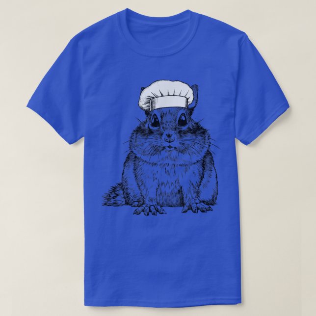 T-shirt Chipmunk Striped Squirrel Chef Drôle Cuisine Cook (Design devant)