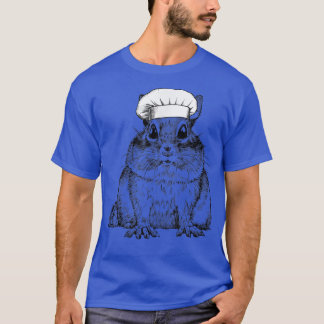 T-shirt Chipmunk Striped Squirrel Chef Drôle Cuisine Cook