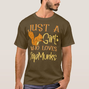 T-shirt Chipmunks Girl Cute Chipmunks Whisperer Cadeau