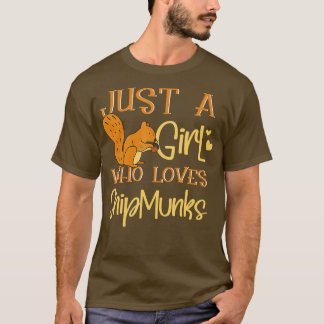 T-shirt Chipmunks Girl Cute Chipmunks Whisperer Cadeau