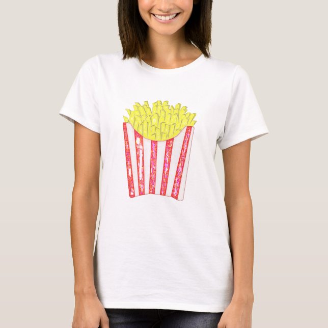 T-shirt Chips French Fries  cadeau personnalisé (Devant)
