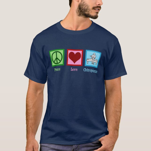 T-shirt Chiropractie d'amour de paix - chiroprakteur frais (Devant)