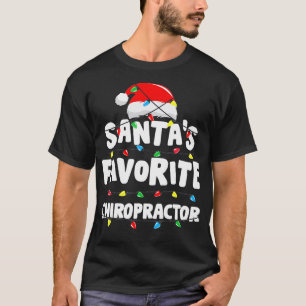 T-shirt Chiropractor Noël Santas Favori Funny Cadeau