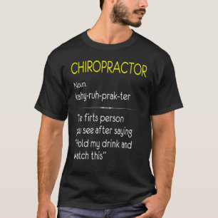 T-shirt Chiropraticien Nom Profession Colonne Vertébrale O