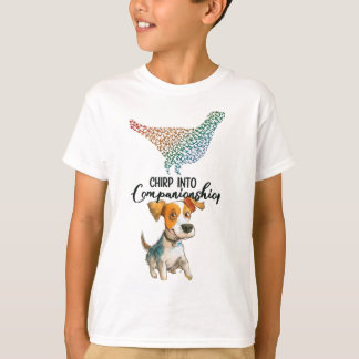 T-shirt Chirpe dans la société" Cartographie Dog Aquarelle