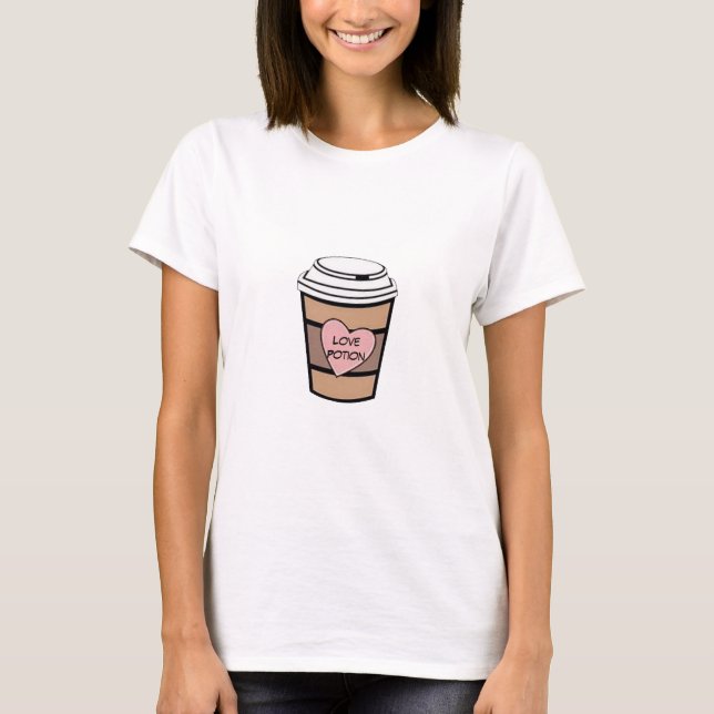 T-shirt Chirte Drôle Latte Sayings - Tee Femme Café (Devant)