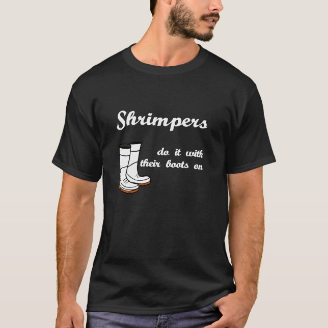 T-shirt Chirurgie amusante Pêcheur crevettes Boot de mer A (Devant)