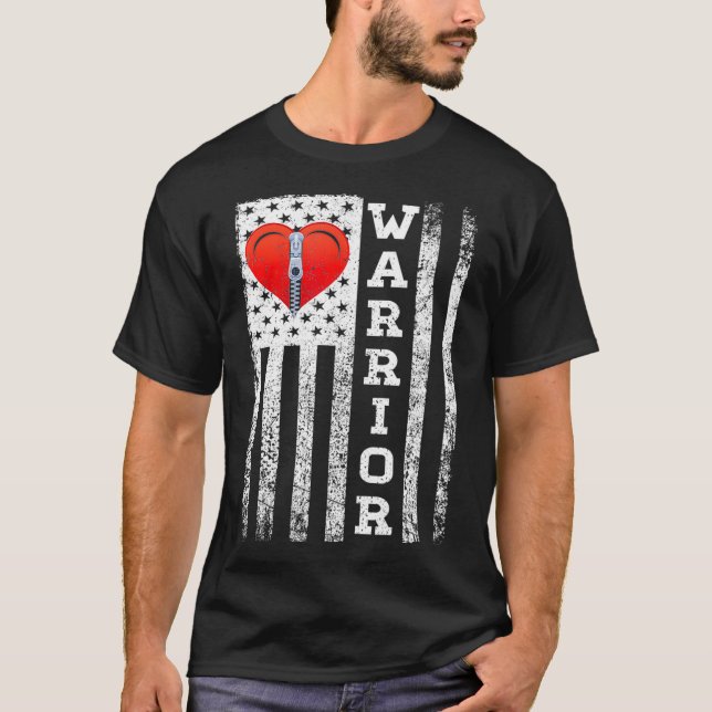 T-shirt Chirurgie Cardiaque Offre Guerrière Pour Patients  (Devant)