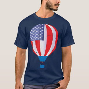 T-shirt Chirurgie de ballon à air chaud American Flag Hot 