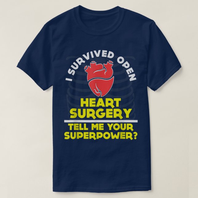 T-SHIRT CHIRURGIE DU COEUR OUVERT SURVÉCU  (Design devant)