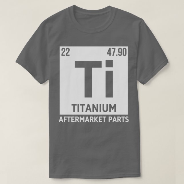 T-shirt Chirurgie mixte en pièces de rechange en titane Ti (Design devant)