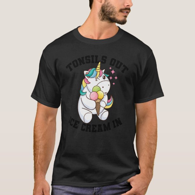 T-shirt Chirurgie Tonsil Drôle Pour Tonsillectomie Unicorn (Devant)