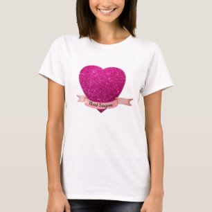 T-shirt Chirurgien cardiaque Coeur rose