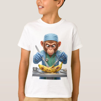 T-shirt Chirurgien singe fantaisiste effectuant une opérat