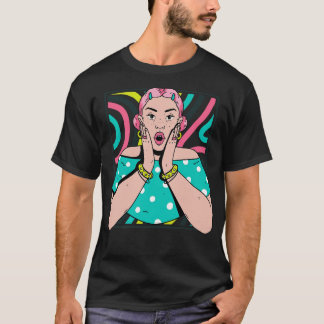 T-shirt Chisme Art Portrait de jeune femme