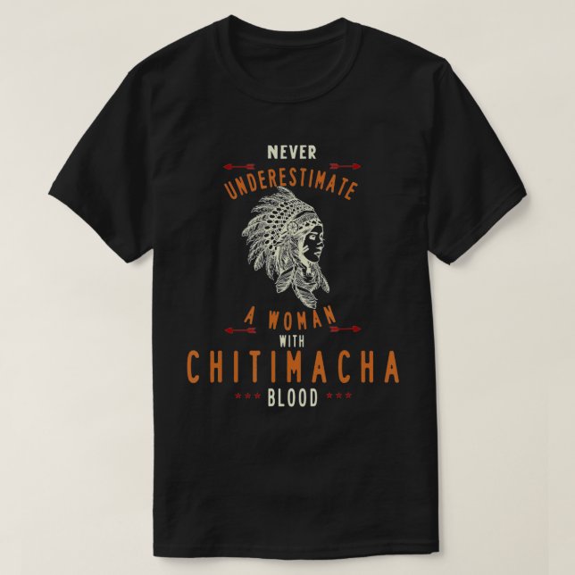 T-shirt Chitimacha Amérindienne Indienne Indienne de Chiti (Design devant)