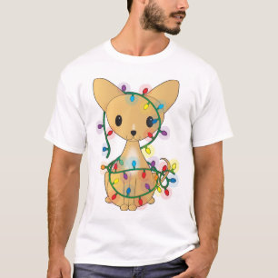 T-shirt Chiwawa avec des lumières de Noël