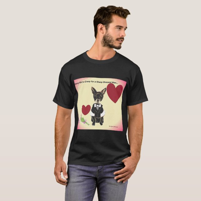 T-shirt Chiwawa habillé par dièse (Devant entier)