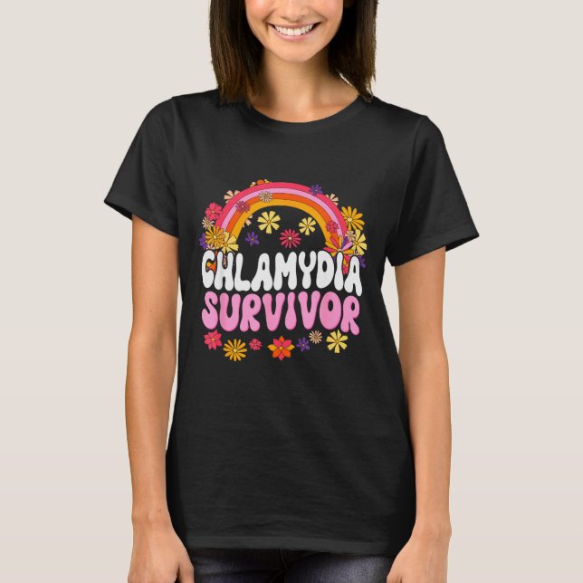T-shirt Chlamydia Survivor Funny Graphic  (Devant)