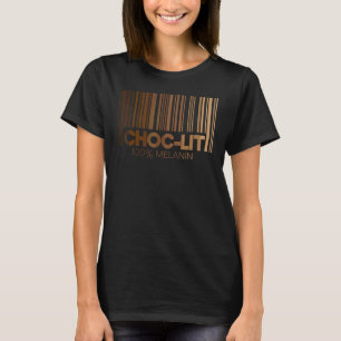 T-shirt Choc Lit 100 Melanin Brown peau Noir Histoire Juin