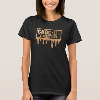 T-shirt Choclit 100 Mélanine Femme et Homme Noirs qui dégo