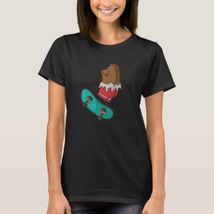 T-shirt Chocolat bitten aime Skateboard