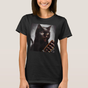 T-shirt Chocolat Black Cat Hockey