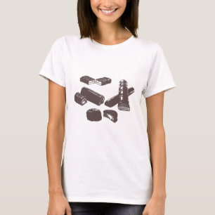 T-shirt Chocolat Bonbons sucreries Pâtisserie Traitements