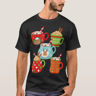 T-shirt Chocolat chaud Amateurs de cacao Noël Mugs de Noël