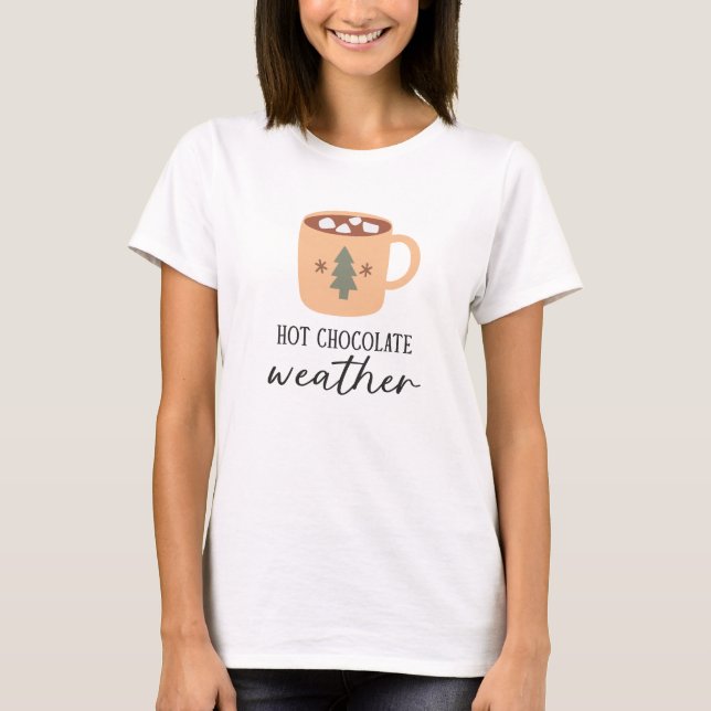T-shirt Chocolat chaud Météo Festive Vacances (Devant)