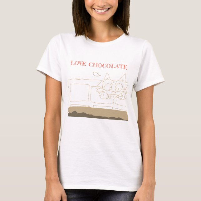 T-shirt chocolat d'amour (Devant)