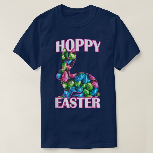 T-shirt Chocolat de Pâques Hoppy Lapin de Pâques  (Design devant)