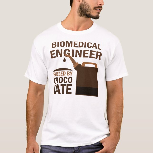 T-shirt Chocolat (drôle) biomédical d'ingénieur (Devant)