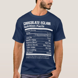 T-shirt Chocolat Éclair Nutrition Faits amusants