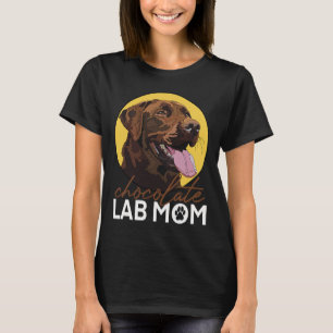 T-shirt Chocolat Lab Maman Brown Labrador Retriever Mère