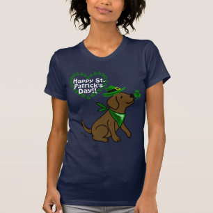 T-shirt Chocolat Labrador du jour de St Patrick