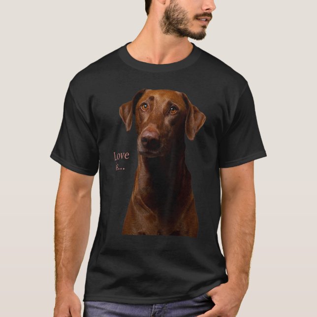 T-shirt Chocolat Labrador Retriever Lab Teg Chien Maman Pa (Devant)