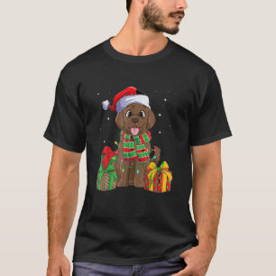 T-shirt Chocolat Labrador Retriever Noël Noël Noël Chiot
