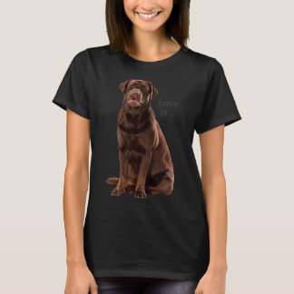 T-shirt Chocolat Labrador Retriever Shirt Lab Teg Chien Ma