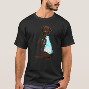 T-shirt Chocolat Labrador Tatouages I Love Papa Fête des 