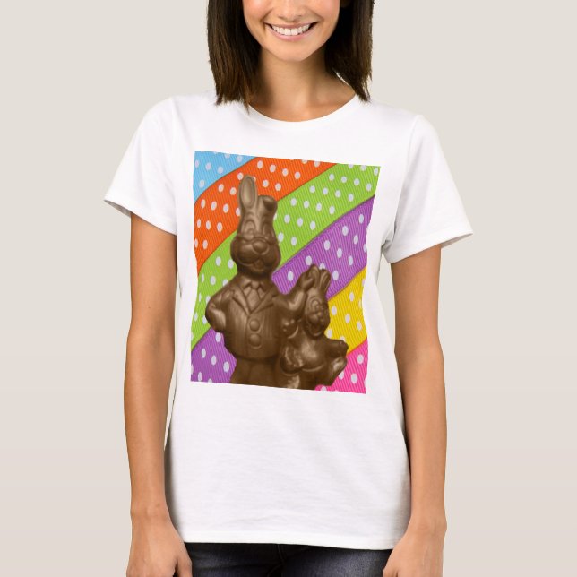 T-shirt Chocolat lapins de Pâques (Devant)