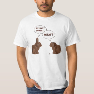 T-shirt Chocolat lapins lapins de Pâques, mais mal