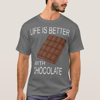 T-shirt Chocolat Lover Life Avec Chocolat Delicious Trea