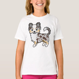 T-shirt Chocolat Merle long manteau Chihuahua Dessin de Ch